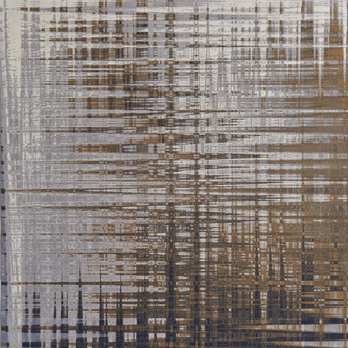 9' X 12' Blue Orange And Gray Abstract Area Rug
