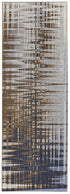 9' X 12' Blue Orange And Gray Abstract Area Rug