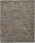 8' X 10' Brown And Gray Wool Abstract Hand Knotted Area Rug