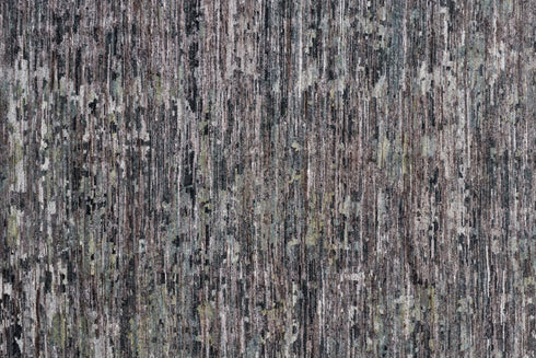 4' X 6' Blue and Gray Wool Abstract Hand Knotted Area Rug