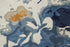 9' X 12' Blue Copper And Ivory Wool Floral Hand Tufted Area Rug