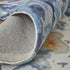 9' X 12' Blue Copper And Ivory Wool Floral Hand Tufted Area Rug