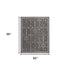5' X 8' Blue Gray And Charcoal Wool Floral Hand Tufted Area Rug