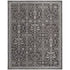 5' X 8' Blue Gray And Charcoal Wool Floral Hand Tufted Area Rug