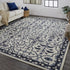 9' X 12' Gray And Taupe Wool Floral Hand Tufted Area Rug