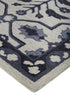9' X 12' Gray And Taupe Wool Floral Hand Tufted Area Rug