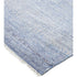 9' X 12' Blue and Silver Wool Striped Hand KNotted Area Rug