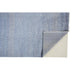 9' X 12' Blue and Silver Wool Striped Hand KNotted Area Rug