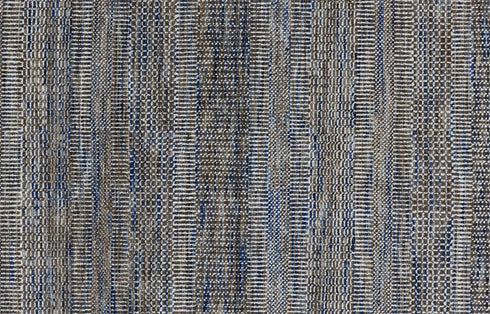 9' X 12' Gray Ivory And Brown Wool Striped Shag Hand Knotted Area Rug