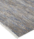 9' X 12' Gray Ivory And Brown Wool Striped Shag Hand Knotted Area Rug
