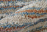 9' X 12' Ivory Blue And Orange Striped Power Loom Stain Resistant Area Rug