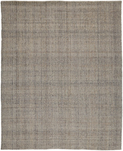 9' X 12' Gray Ivory And Tan Hand Woven Area Rug