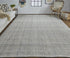 9' X 12' Gray Ivory And Tan Hand Woven Area Rug