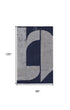 9' X 12' Blue And Silver Wool Geometric Tufted Handmade Area Rug