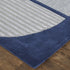 9' X 12' Blue And Silver Wool Geometric Tufted Handmade Area Rug