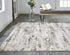 8' X 10' Ivory And Brown Abstract Area Rug