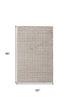 5' X 8' Ivory And Brown Striped Hand Woven Area Rug