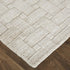 5' X 8' Ivory And Brown Striped Hand Woven Area Rug