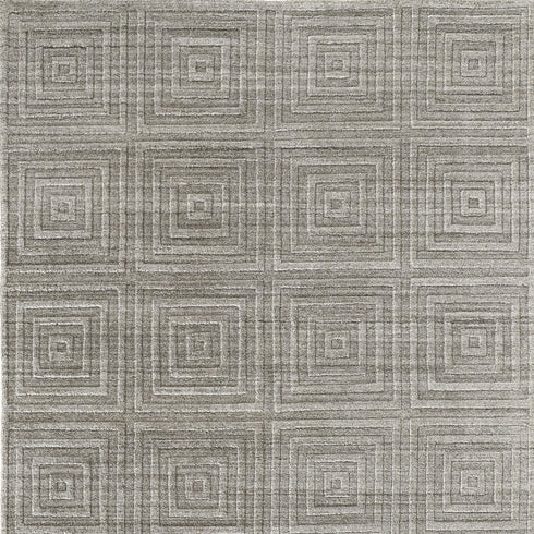5' X 8' Gray And Silver Striped Hand Woven Area Rug