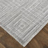 5' X 8' Gray And Silver Striped Hand Woven Area Rug
