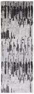 9' X 12' Ivory Brown And Gray Abstract Power Loom Stain Resistant Area Rug