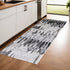 9' X 12' Ivory Brown And Gray Abstract Power Loom Stain Resistant Area Rug