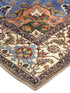 8' X 10' Blue And Orange Floral Medallion Area Rug