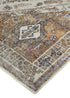 8' X 10' Brown Ivory And Orange Medallion Distressed Washable Area Rug