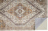8' X 10' Brown Ivory And Orange Medallion Distressed Washable Area Rug