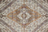8' X 10' Brown Ivory And Orange Medallion Distressed Washable Area Rug