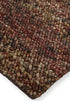 8' X 11' Orange Red And Brown Wool Abstract Hand Woven Distressed Area Rug