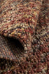 8' X 11' Orange Red And Brown Wool Abstract Hand Woven Distressed Area Rug