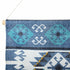36" X 20" Blue Ivory And Teal Southwestern Cotton Hanging Tapestry