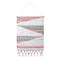 51" X 26" Green Red And White Abstract Wool Hanging Tapestry