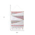 51" X 26" Green Red And White Abstract Wool Hanging Tapestry