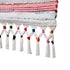 51" X 26" Green Red And White Abstract Wool Hanging Tapestry