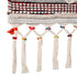 36" X 20" Red And White Geometric Cotton Square Hanging Tapestry