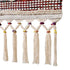 36" X 20" Red And White Geometric Cotton Square Hanging Tapestry