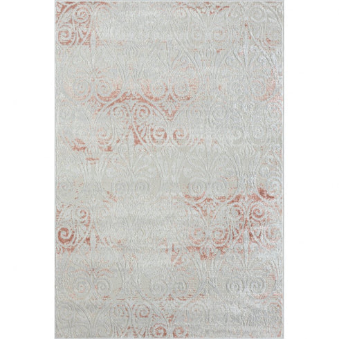 8' X 10' Pink Floral Area Rug