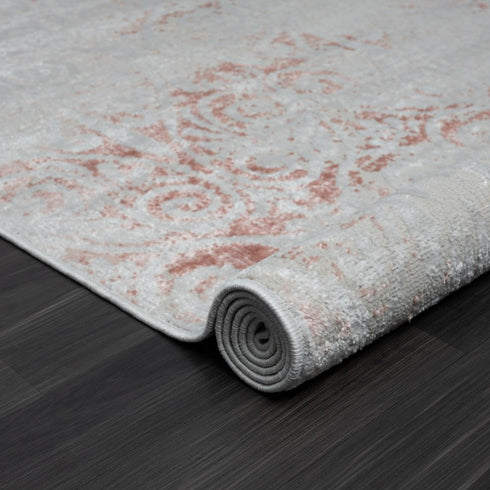8' X 10' Pink Floral Area Rug