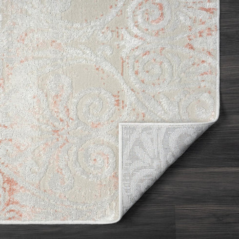 8' X 10' Pink Floral Area Rug