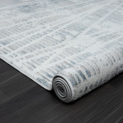 8' X 10' Blue Abstract Area Rug