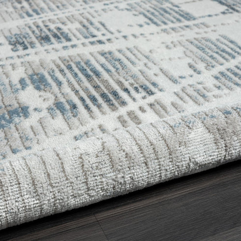 8' X 10' Blue Abstract Area Rug