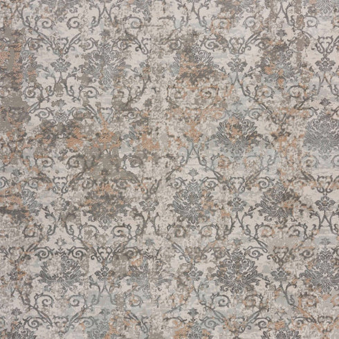 8' X 11' Cream Abstract Distressed Area Rug