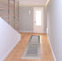 8' Ivory And Blue Abstract Runner Rug