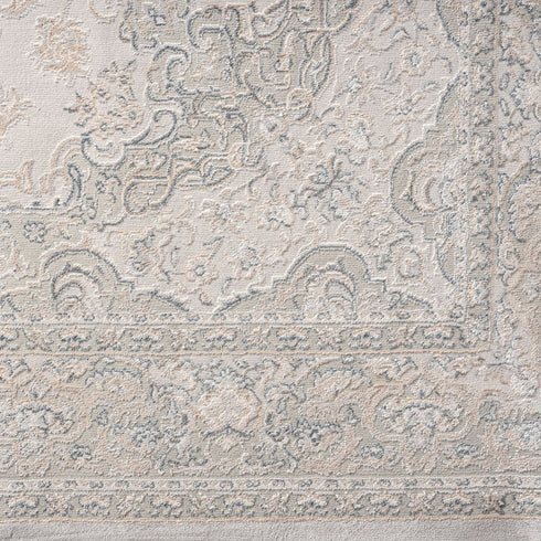 5' X 8' Gray Medallion Area Rug