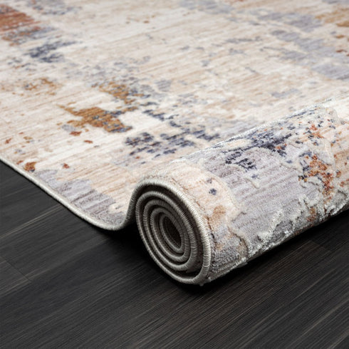 8' X 10' Beige Abstract Area Rug