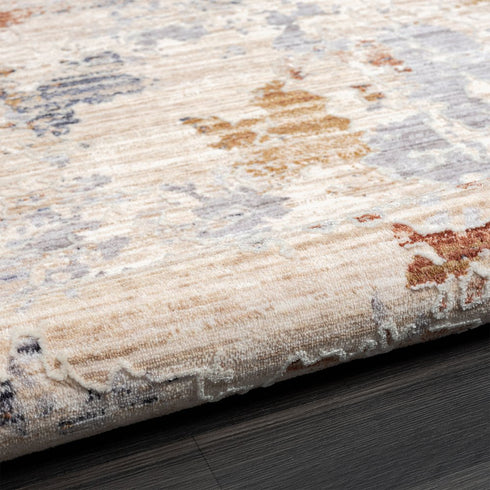 8' X 10' Beige Abstract Area Rug
