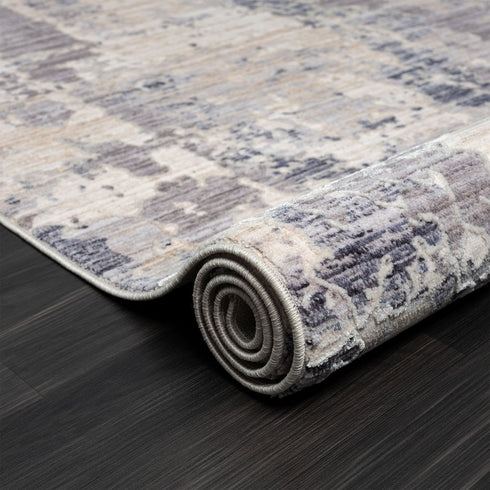 8' X 10' Gray Abstract Area Rug