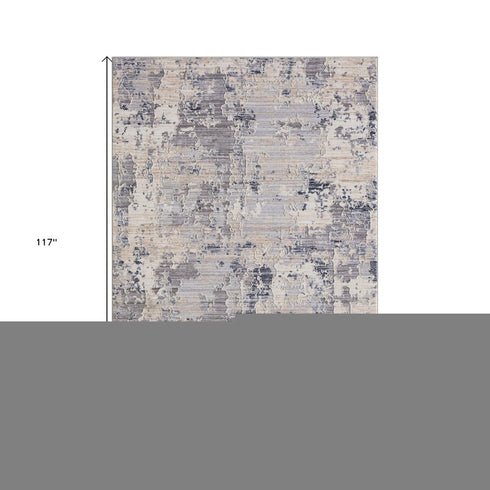 8' X 10' Gray Abstract Area Rug